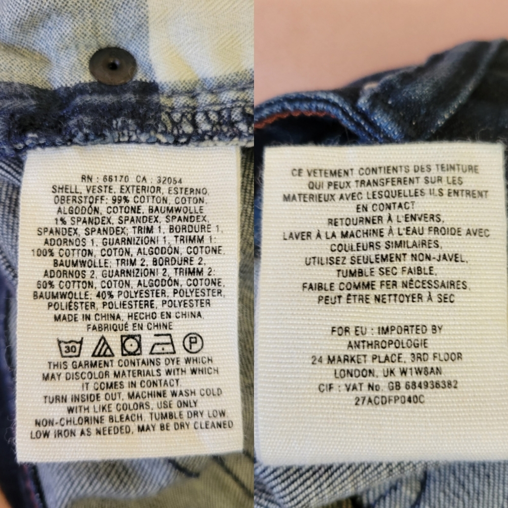 Pilcro And The Letterpress Jeans Anthropologie Crop Patchwork Hem Size 26 - Picture 14 of 16